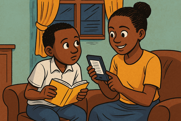 A boy holding a tablet computer