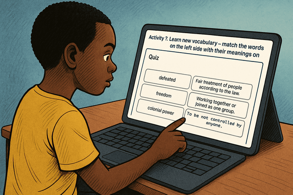 A boy holding a tablet computer