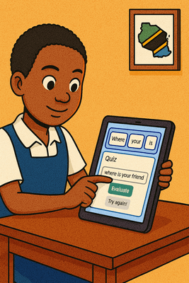 A boy holding a tablet computer